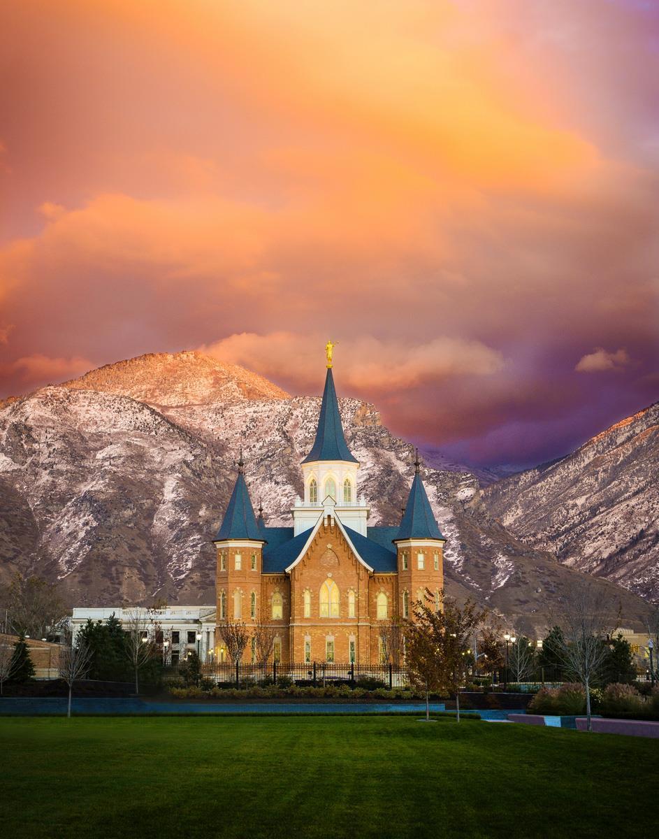 Provo City Center Temple - Colored Sky