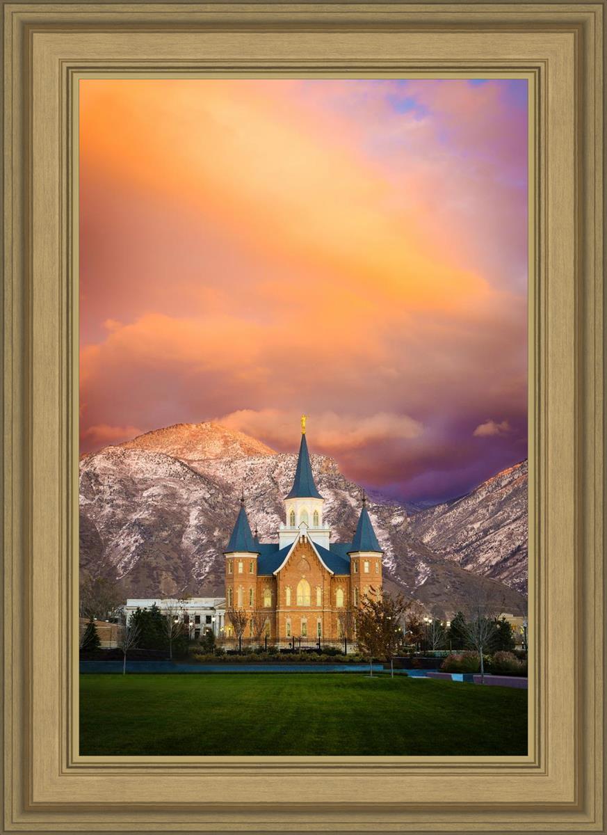 Provo City Center Temple - Colored Sky