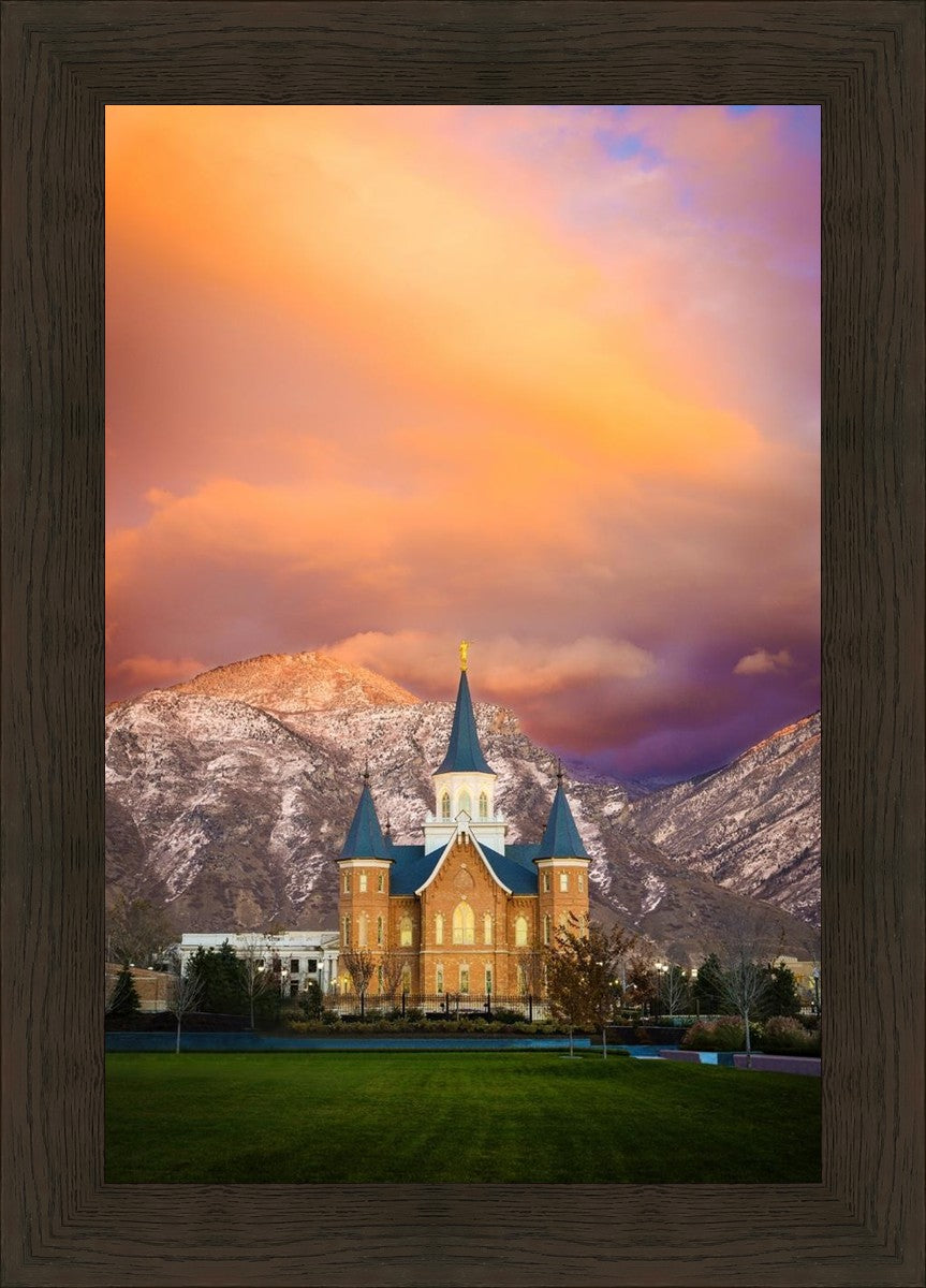 Provo City Center Temple - Colored Sky