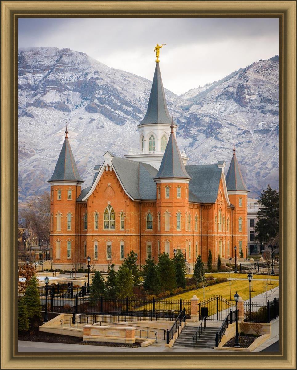 Provo City Center Temple - Snowy Mountains