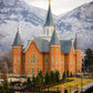Provo City Center Temple - Snowy Mountains