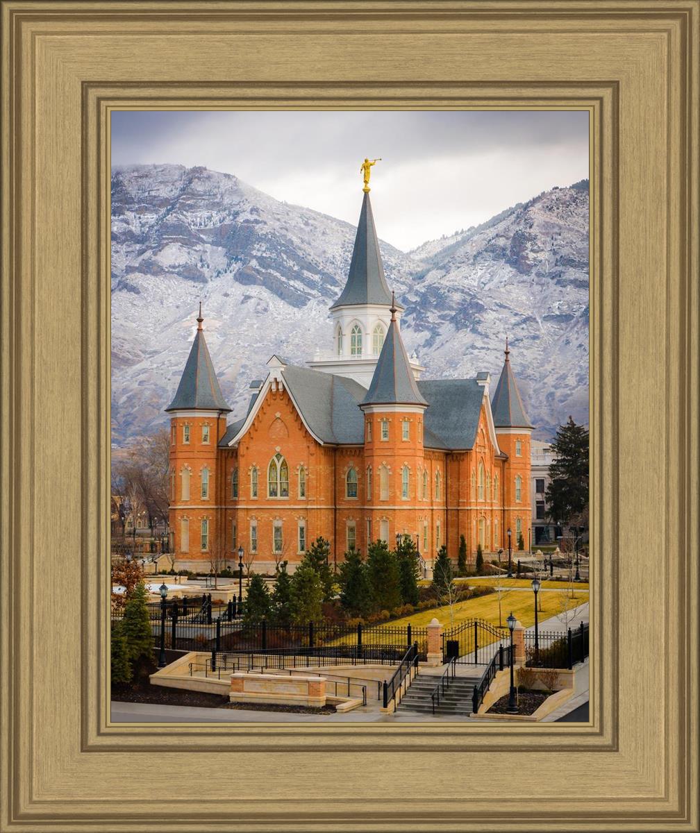 Provo City Center Temple - Snowy Mountains