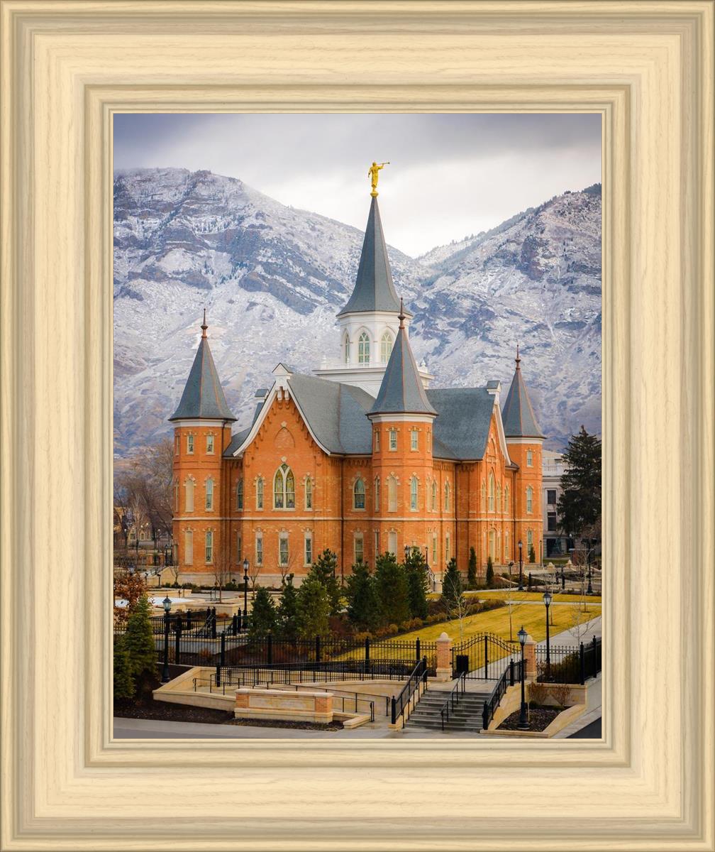 Provo City Center Temple - Snowy Mountains