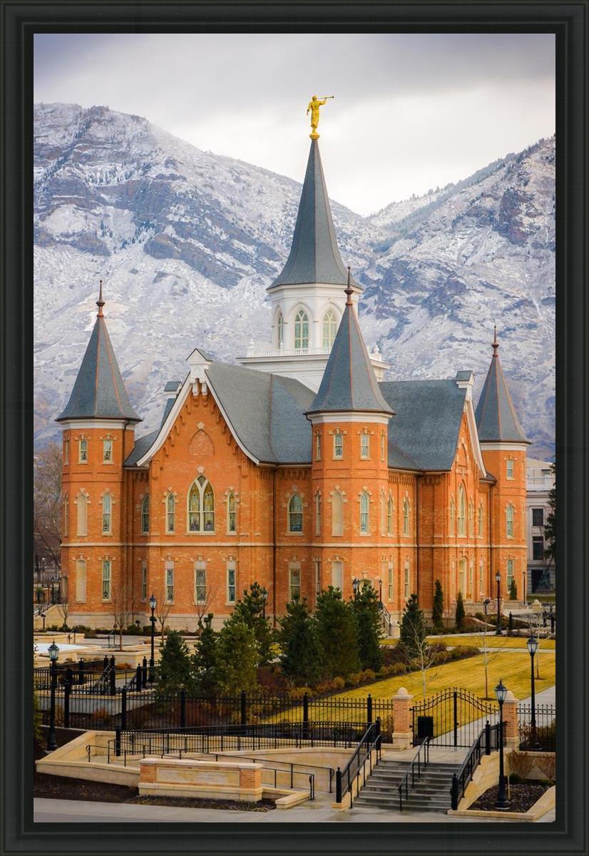 Provo City Center Temple - Snowy Mountains