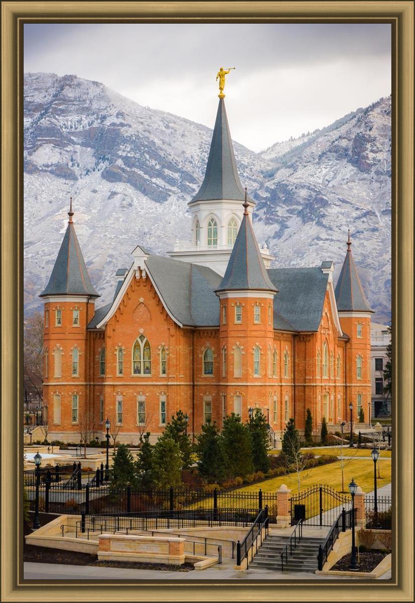 Provo City Center Temple - Snowy Mountains