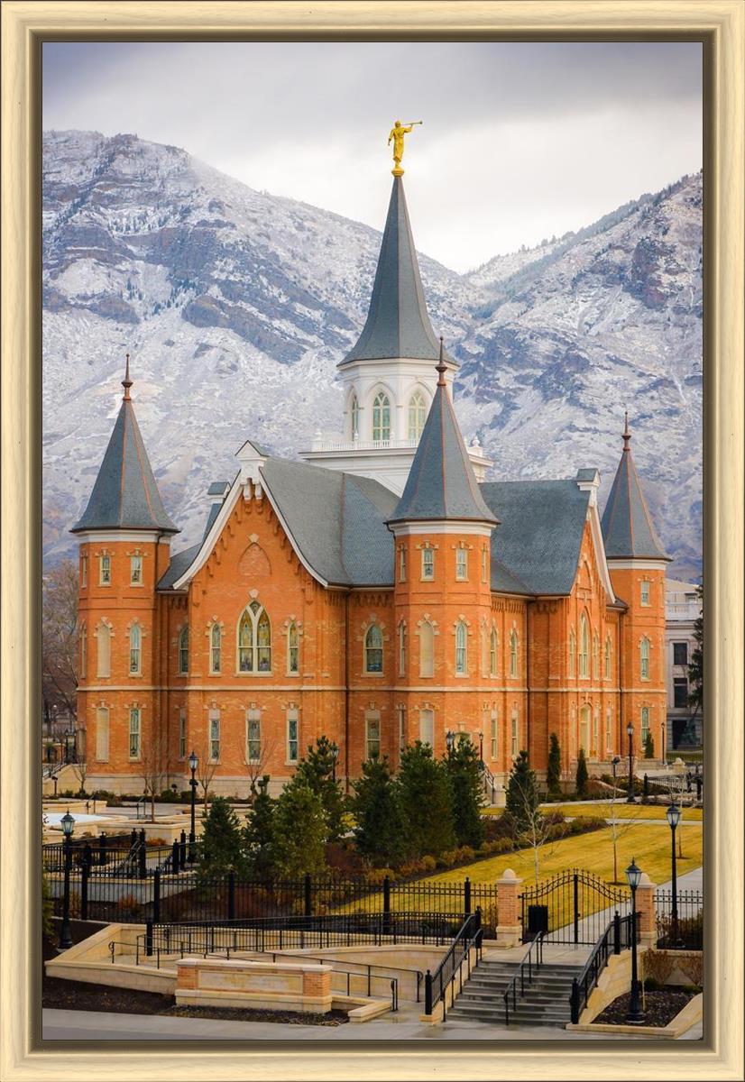 Provo City Center Temple - Snowy Mountains
