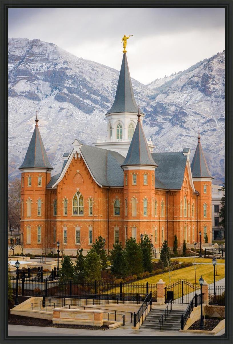 Provo City Center Temple - Snowy Mountains