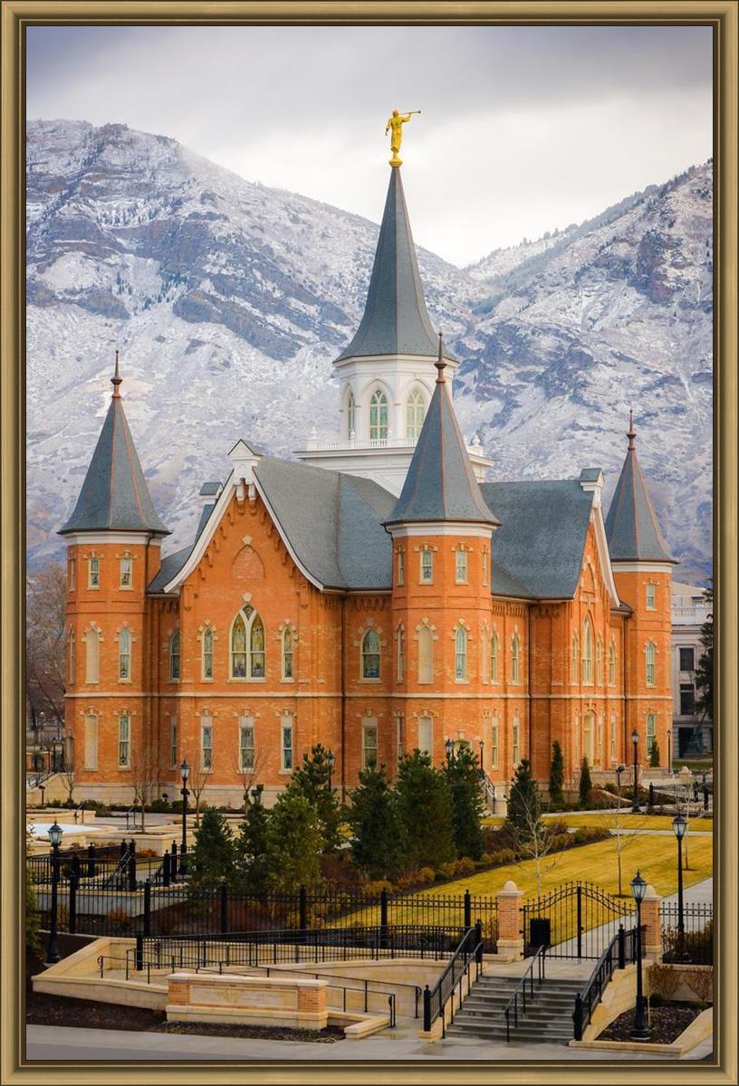 Provo City Center Temple - Snowy Mountains