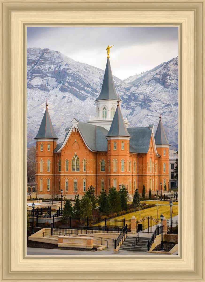 Provo City Center Temple - Snowy Mountains