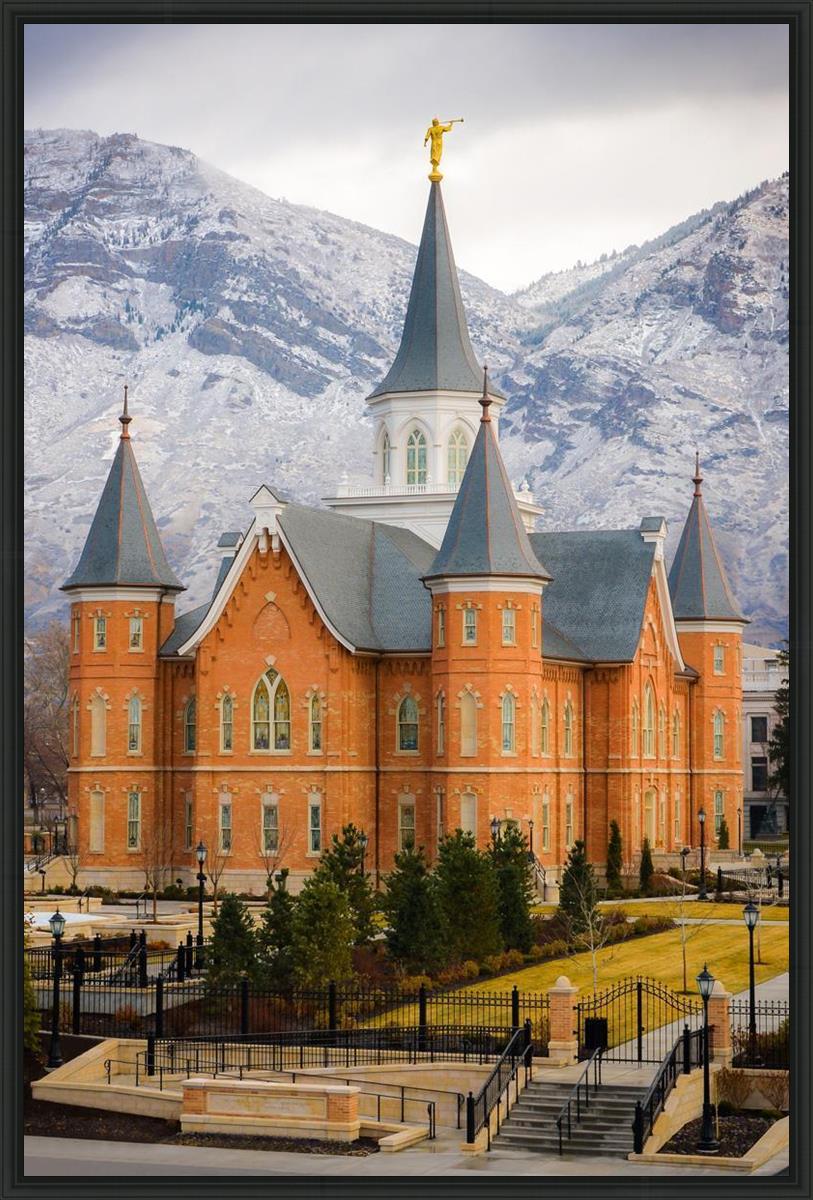 Provo City Center Temple - Snowy Mountains