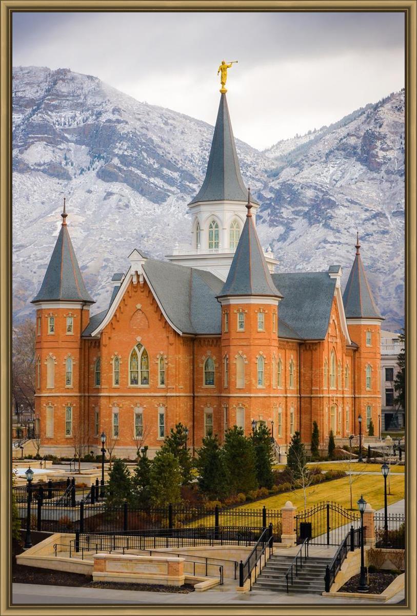 Provo City Center Temple - Snowy Mountains