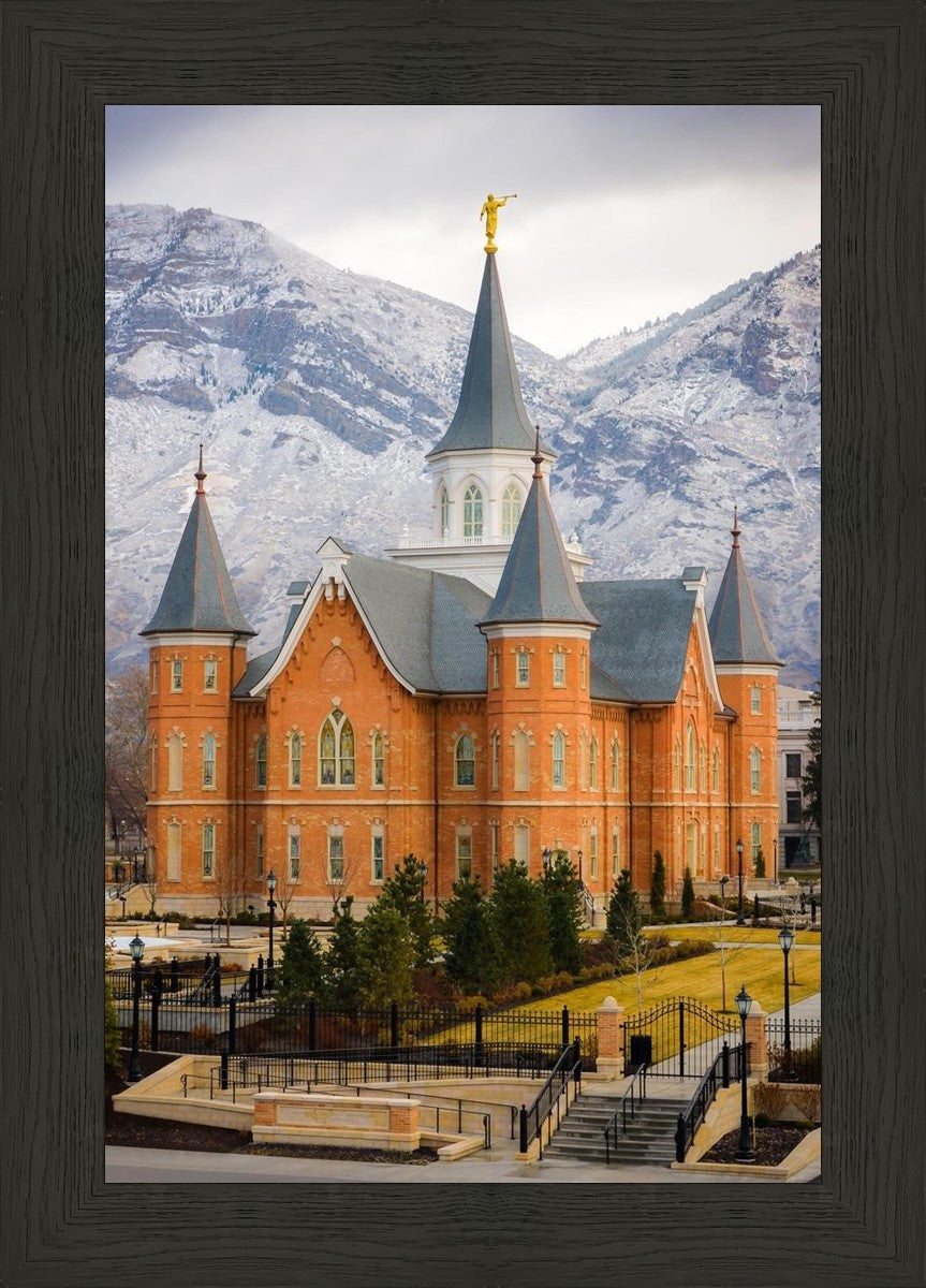 Provo City Center Temple - Snowy Mountains