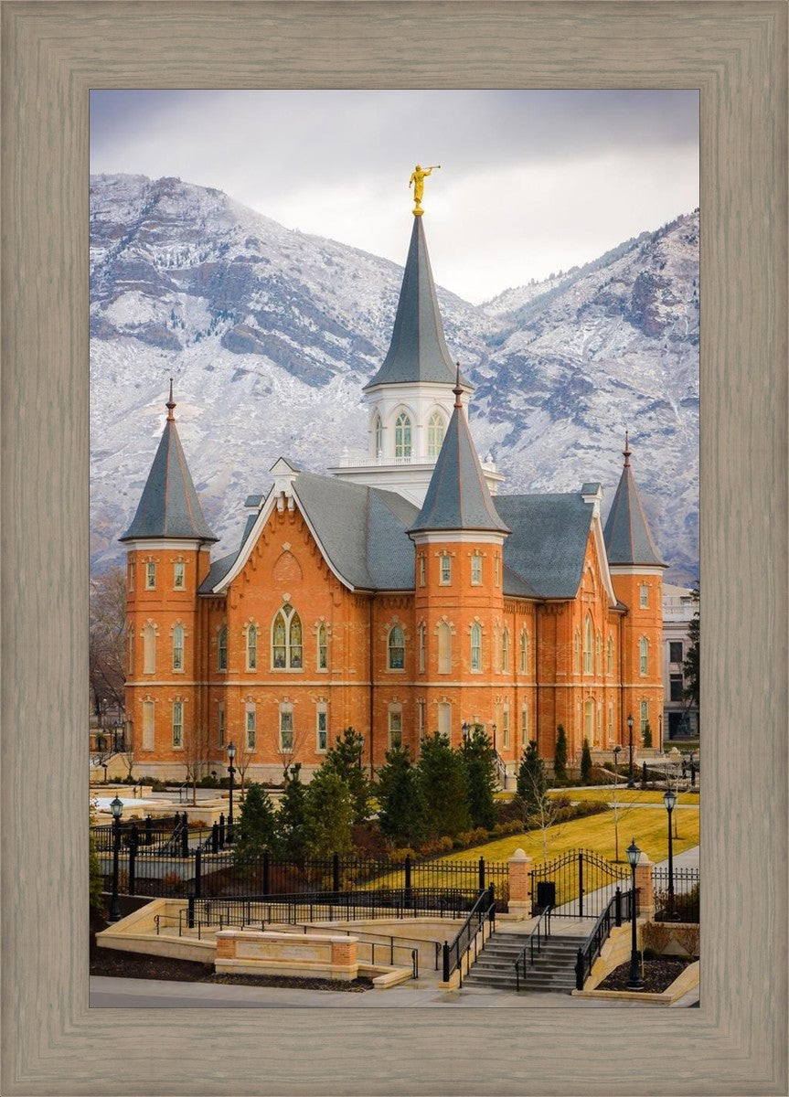 Provo City Center Temple - Snowy Mountains