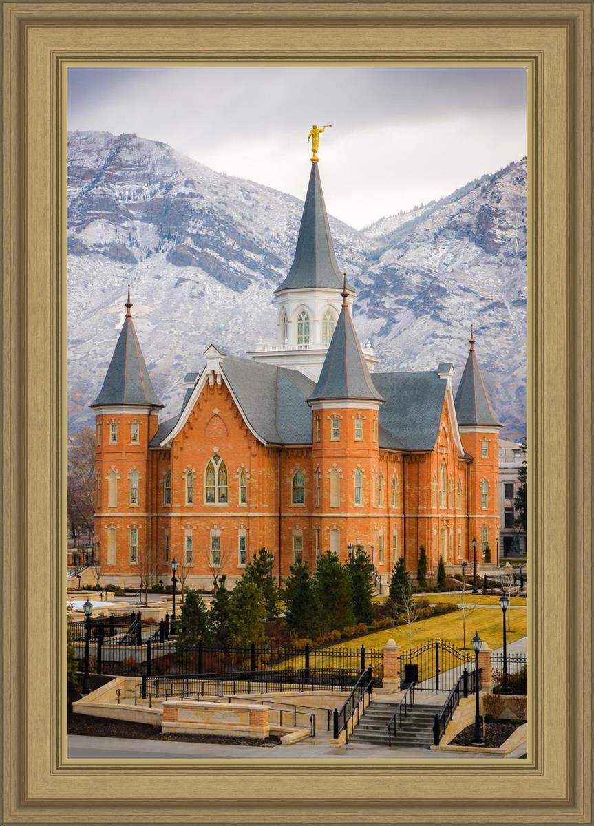 Provo City Center Temple - Snowy Mountains