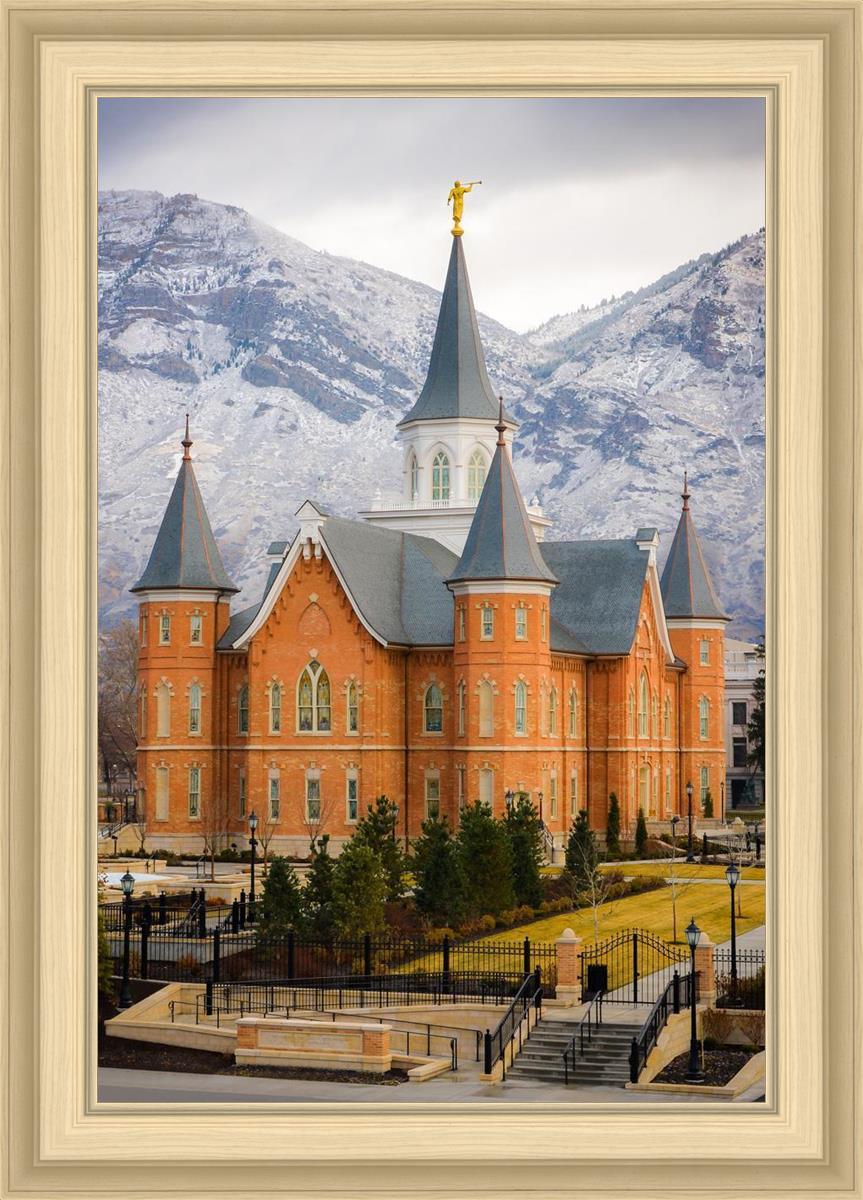 Provo City Center Temple - Snowy Mountains