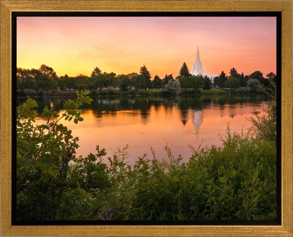 Idaho Falls Temple - Reflective Sunrise