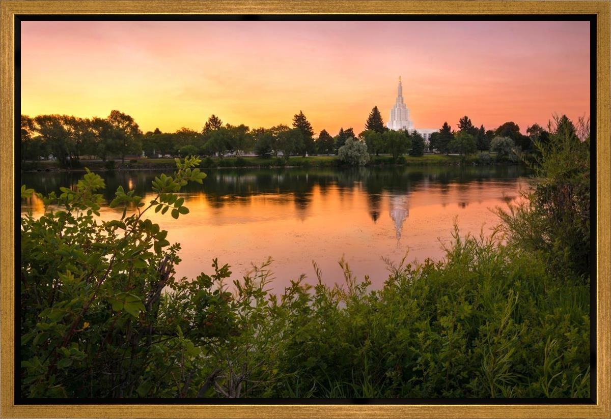 Idaho Falls Temple - Reflective Sunrise