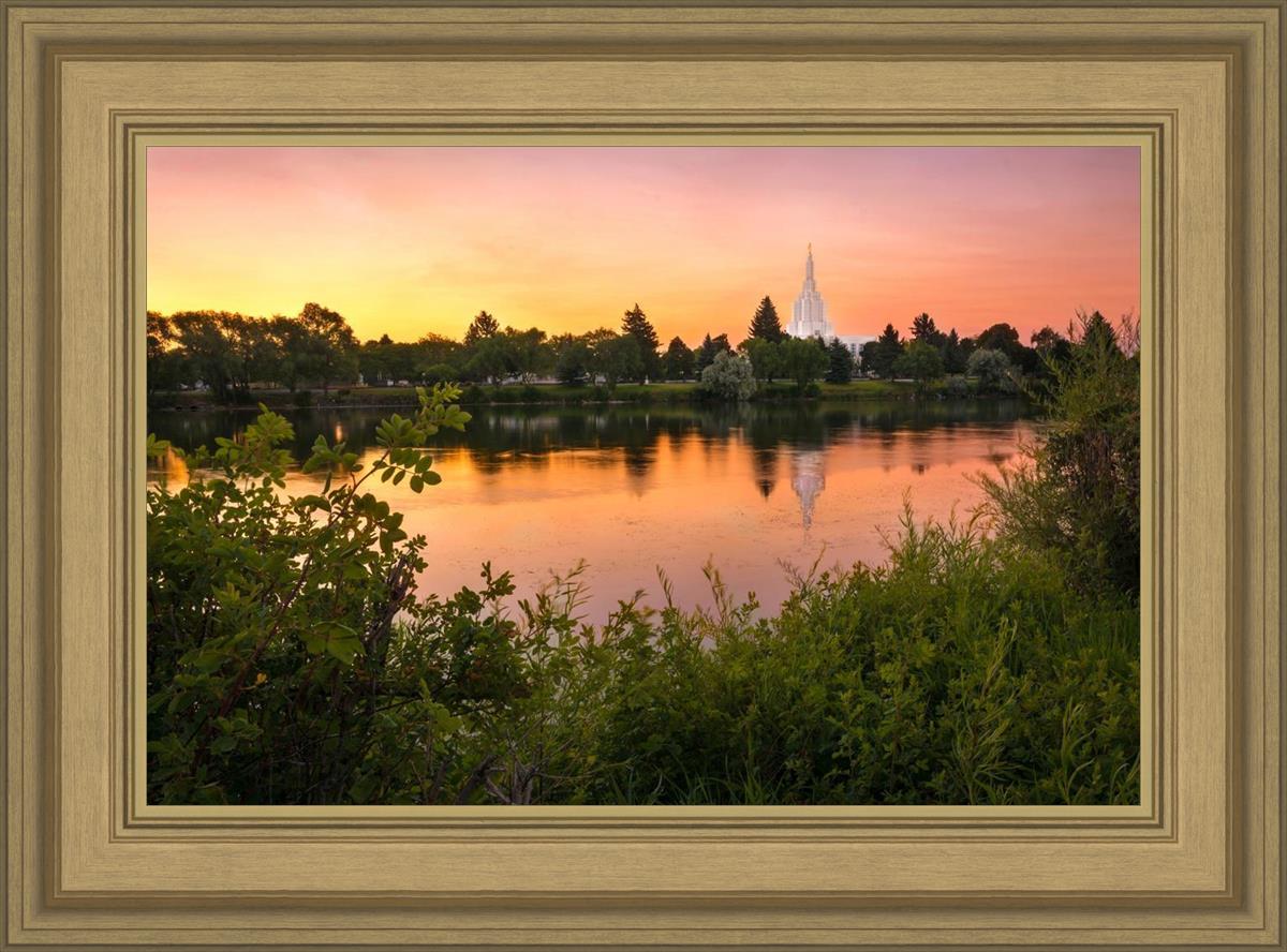 Idaho Falls Temple - Reflective Sunrise