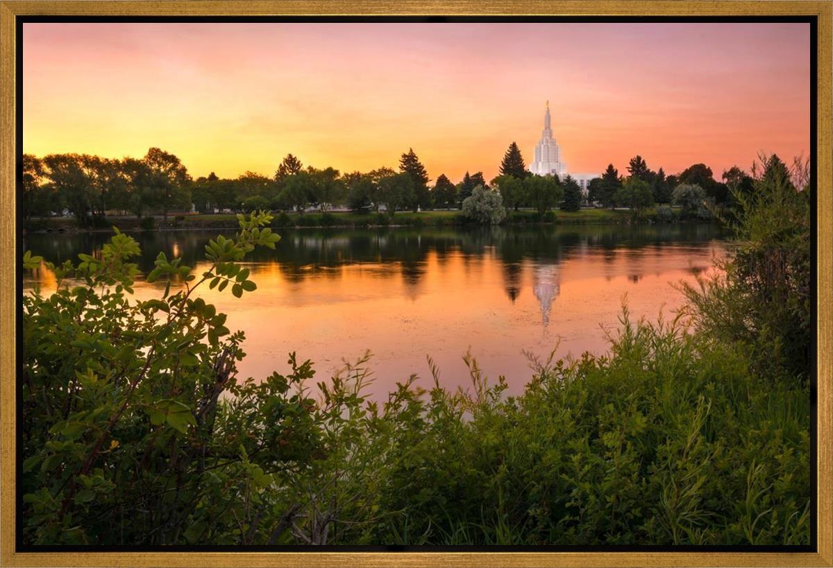 Idaho Falls Temple - Reflective Sunrise