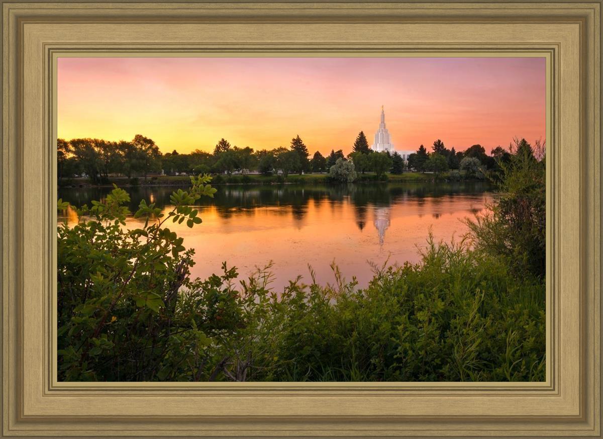 Idaho Falls Temple - Reflective Sunrise