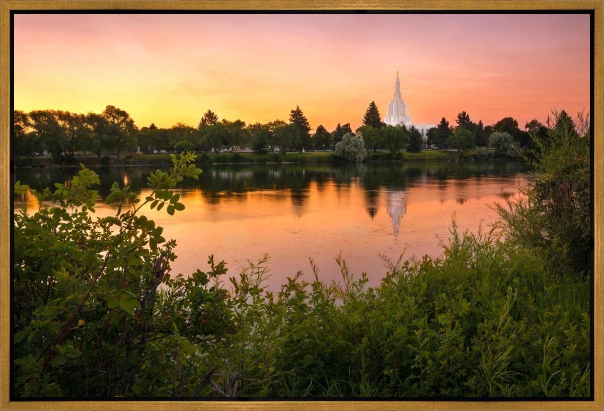 Idaho Falls Temple - Reflective Sunrise
