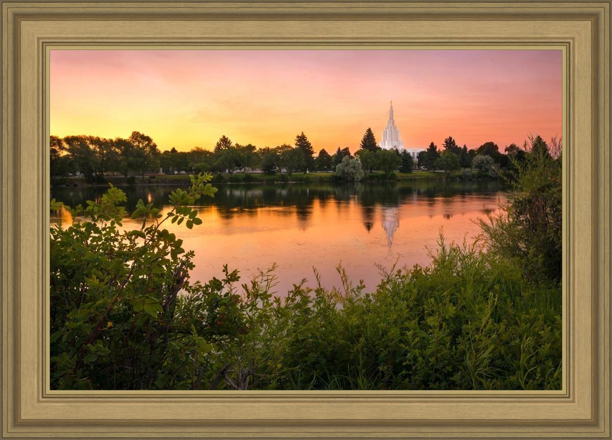 Idaho Falls Temple - Reflective Sunrise