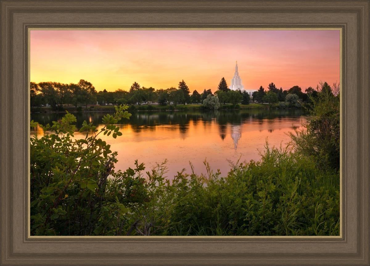 Idaho Falls Temple - Reflective Sunrise