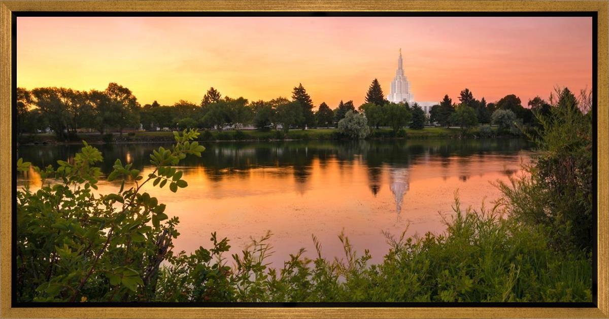 Idaho Falls Temple - Reflective Sunrise
