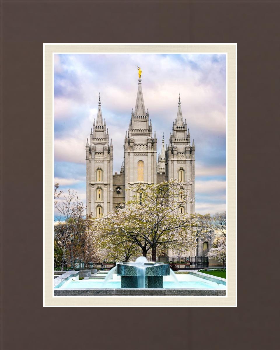 Salt Lake Temple Spring Fountain