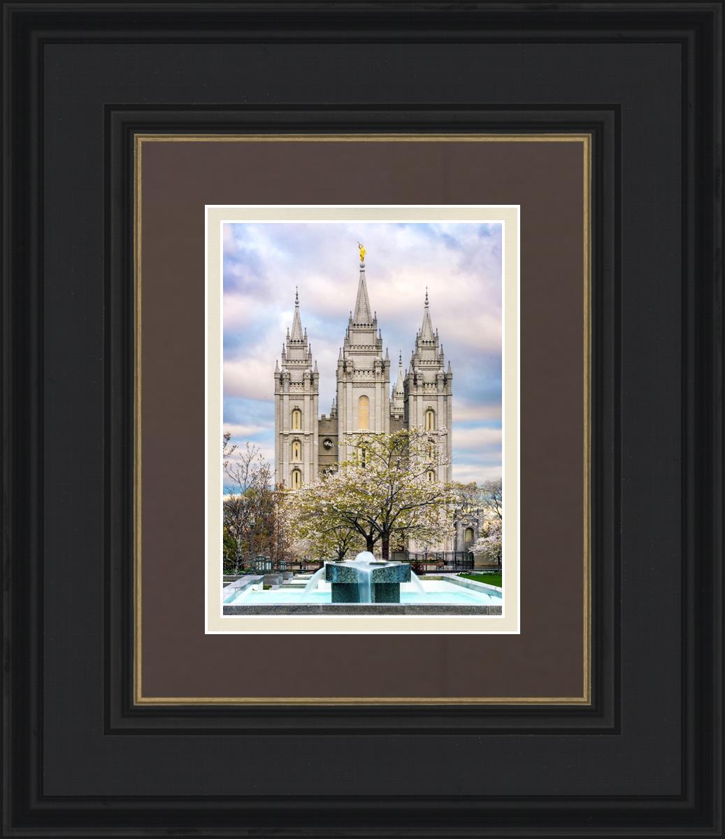 Salt Lake Temple Spring Fountain