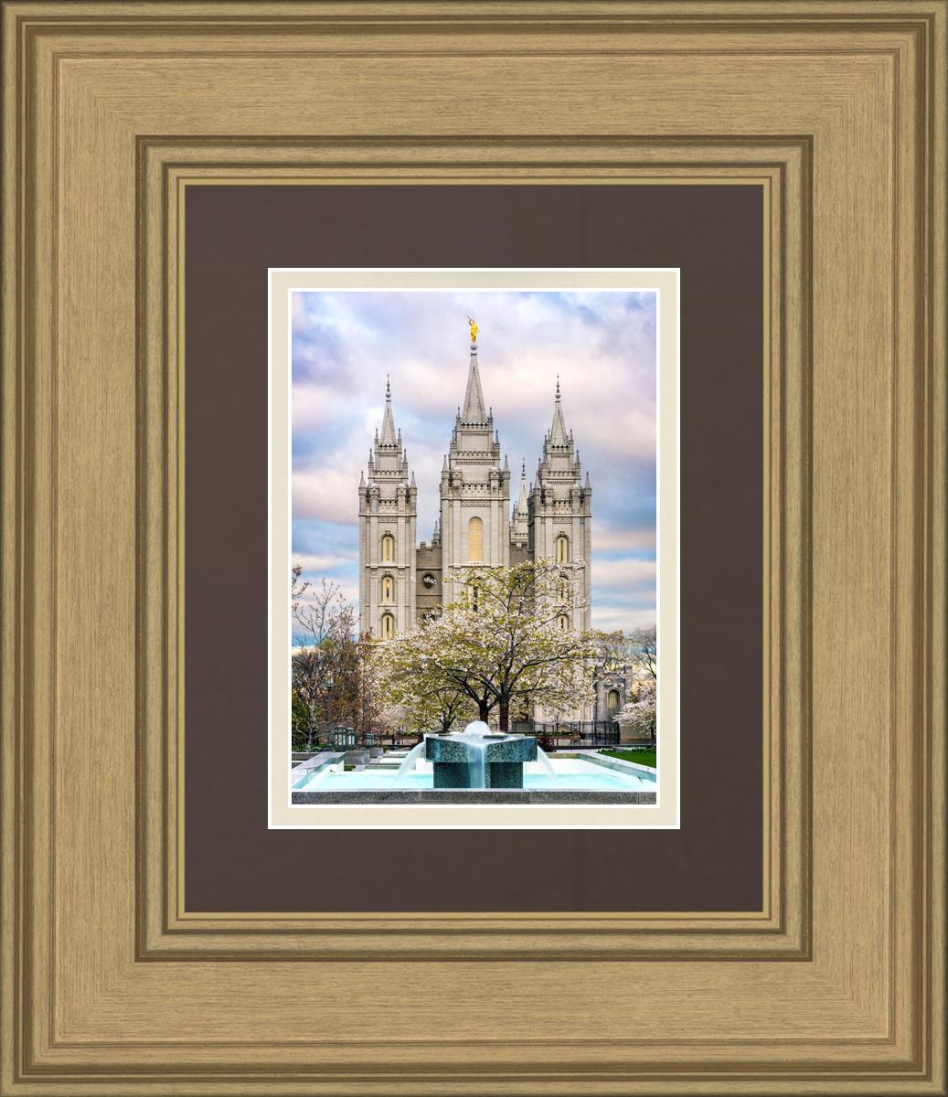Salt Lake Temple Spring Fountain