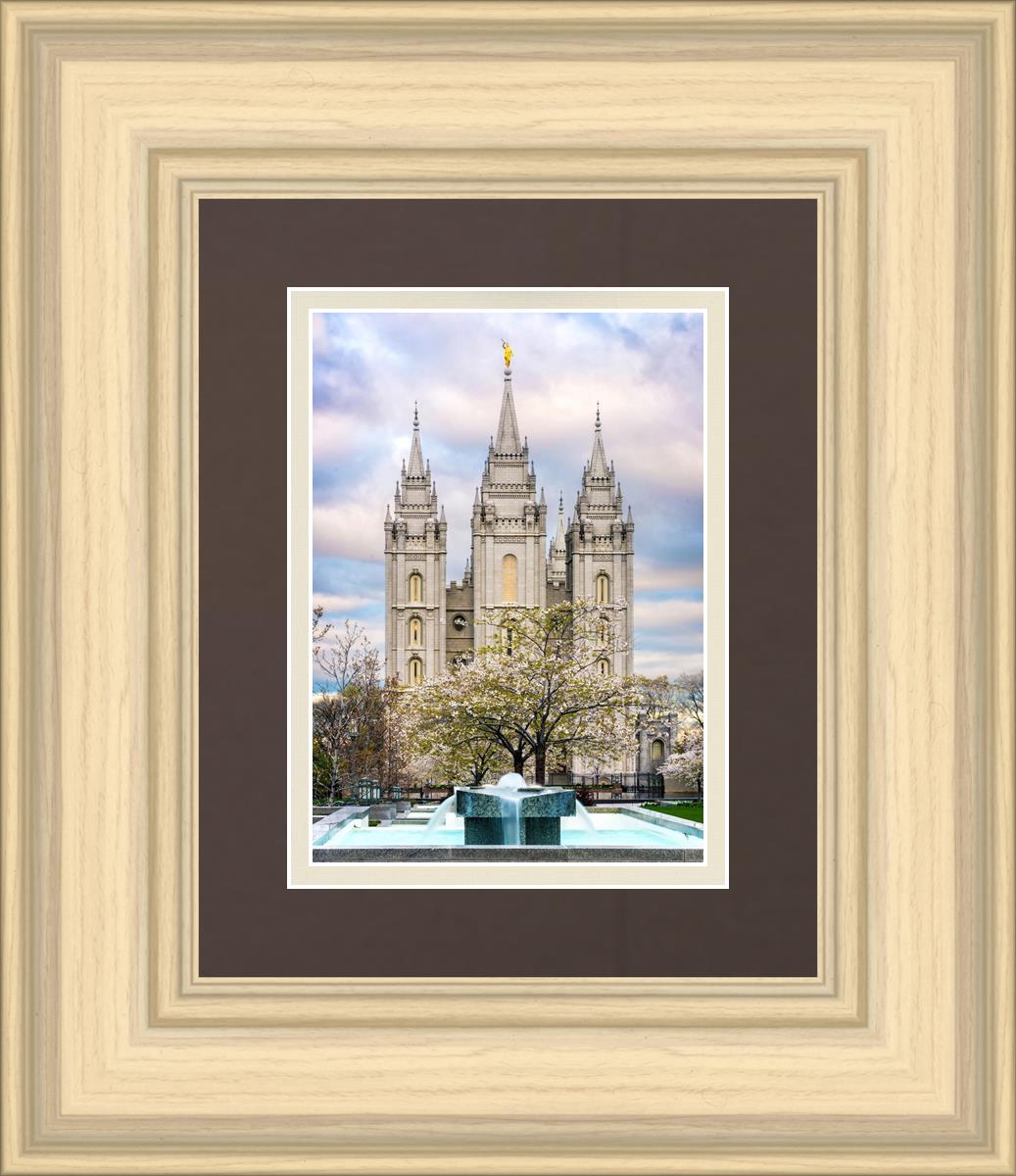 Salt Lake Temple Spring Fountain