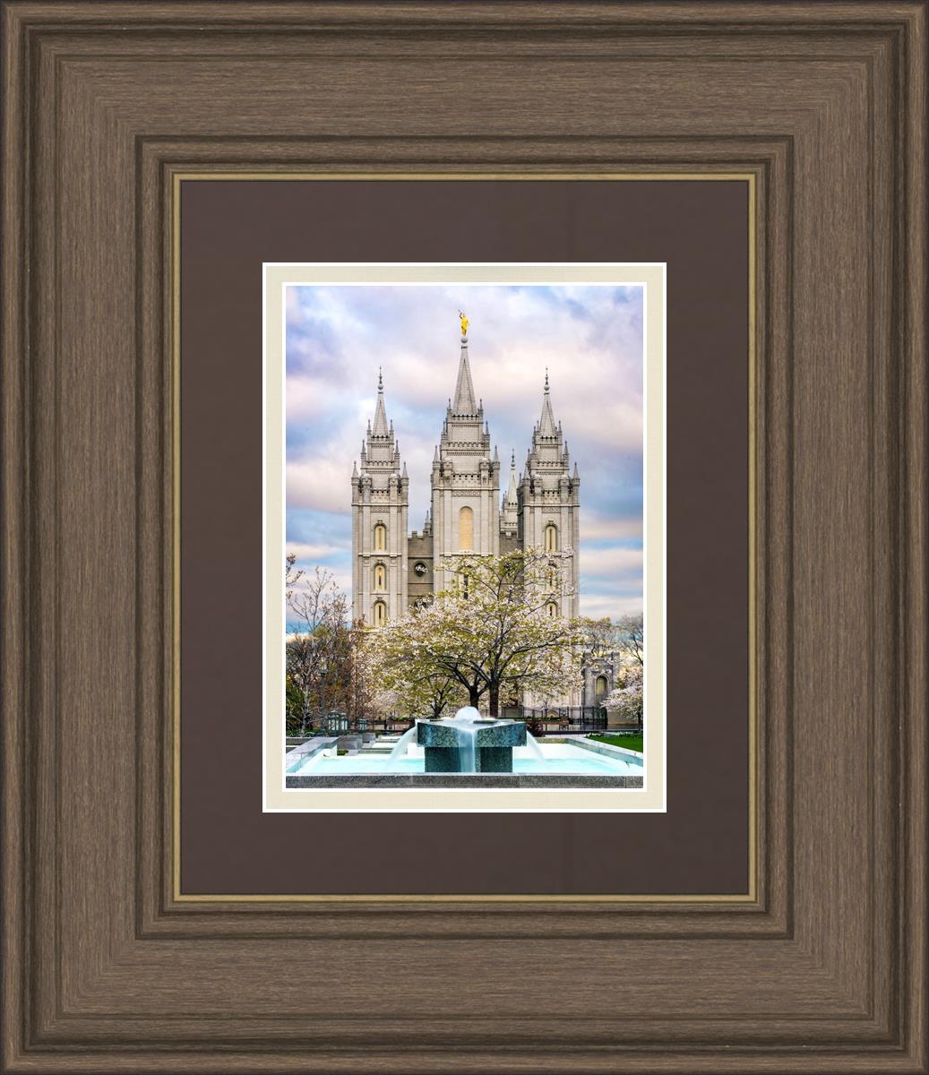 Salt Lake Temple Spring Fountain