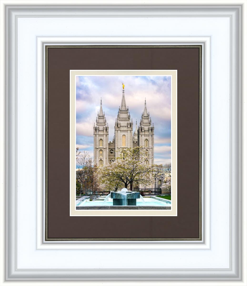 Salt Lake Temple Spring Fountain