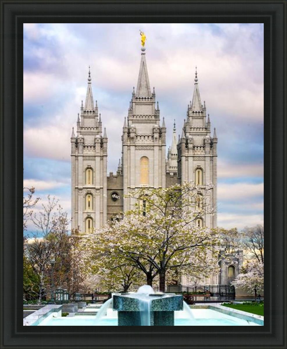 Salt Lake Temple Spring Fountain