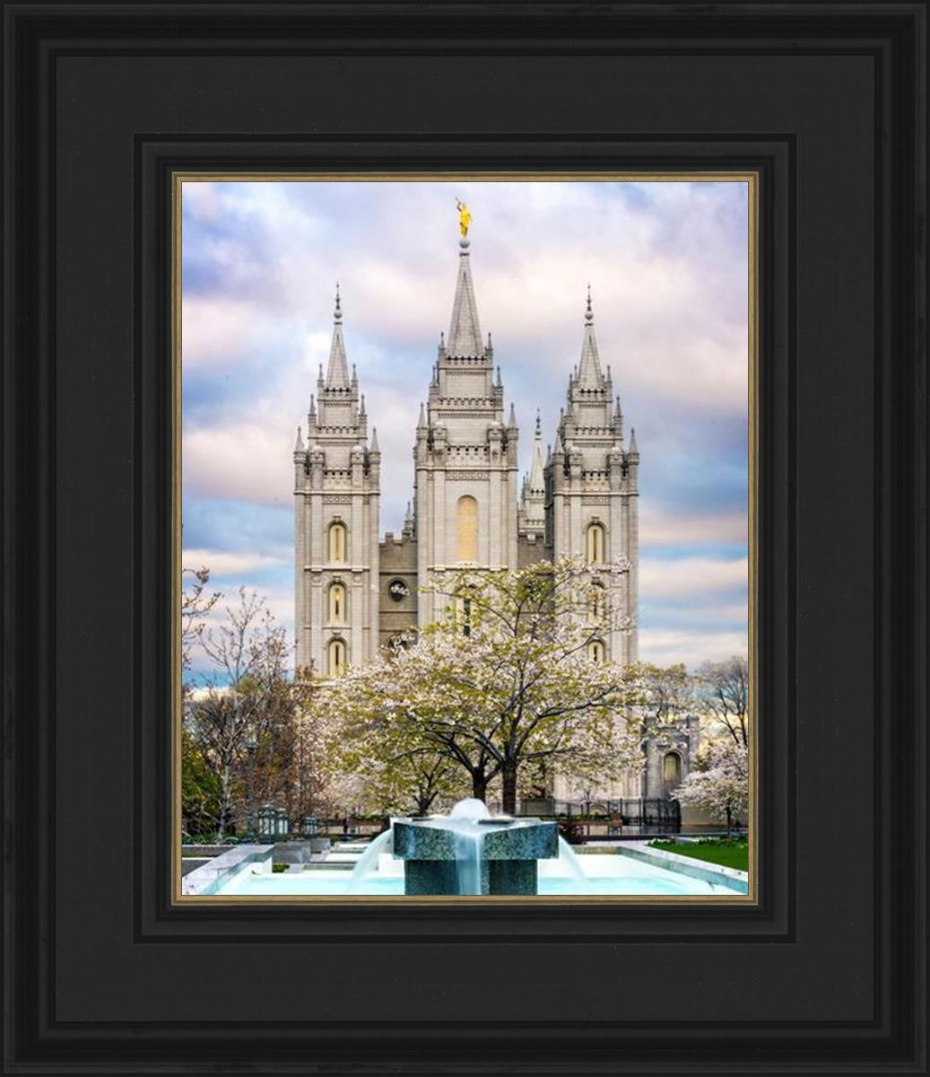 Salt Lake Temple Spring Fountain