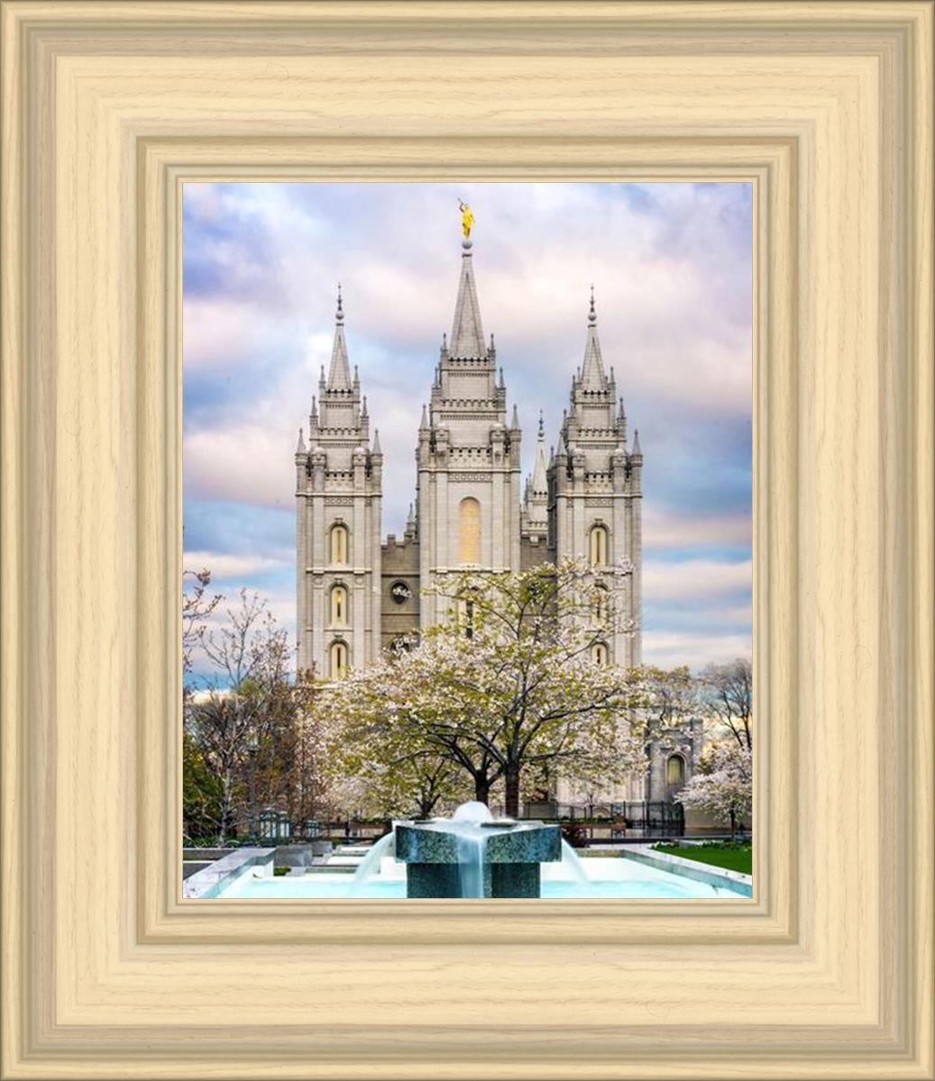 Salt Lake Temple Spring Fountain
