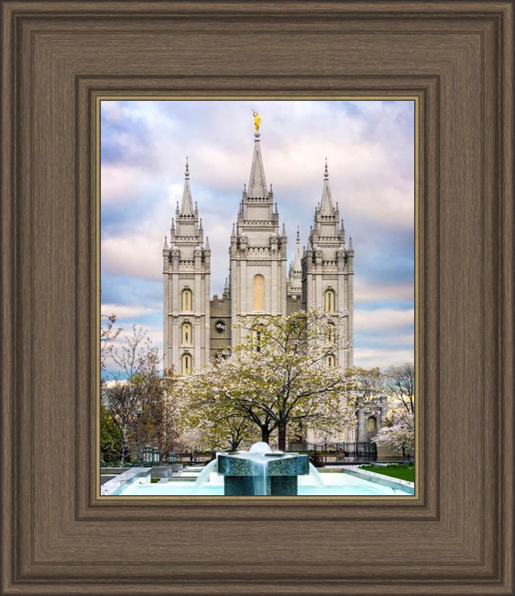 Salt Lake Temple Spring Fountain