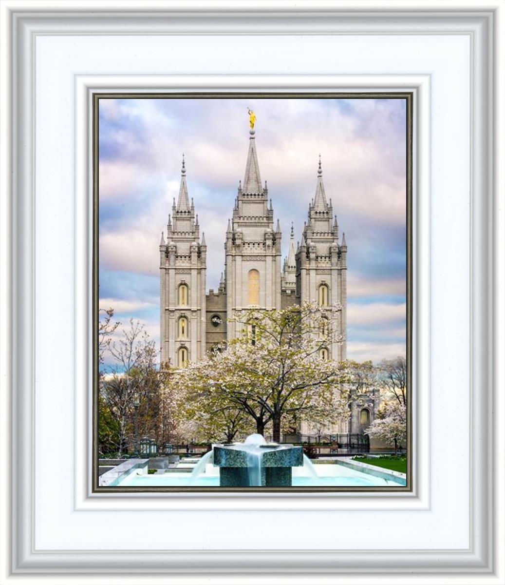 Salt Lake Temple Spring Fountain