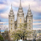 Salt Lake Temple Spring Fountain