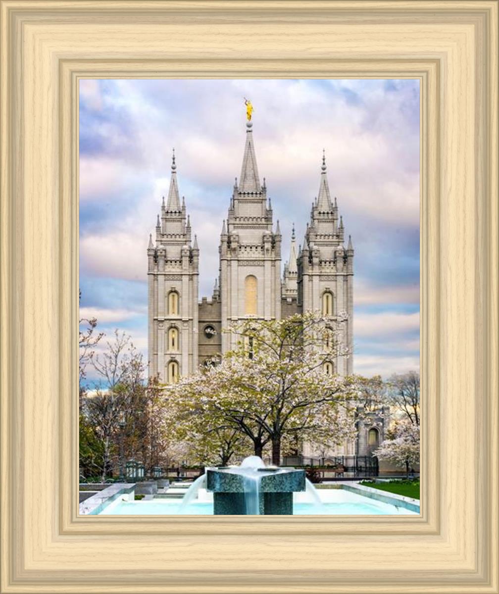 Salt Lake Temple Spring Fountain