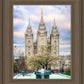 Salt Lake Temple Spring Fountain
