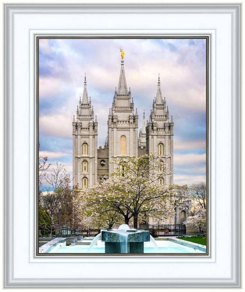 Salt Lake Temple Spring Fountain