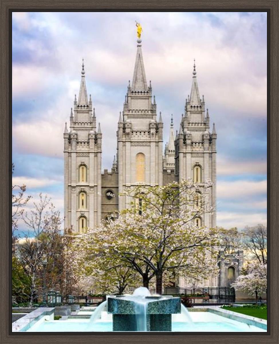 Salt Lake Temple Spring Fountain