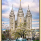 Salt Lake Temple Spring Fountain