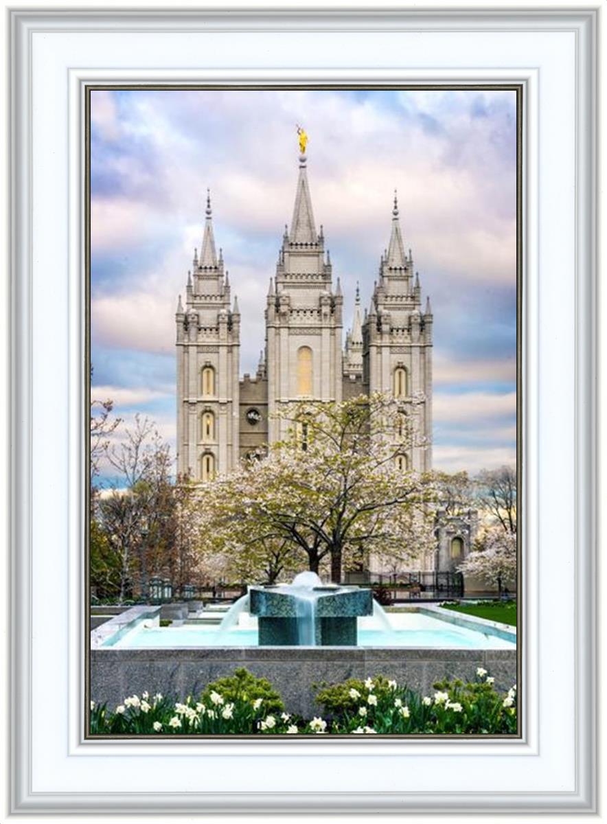 Salt Lake Temple Spring Fountain