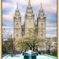 Salt Lake Temple Spring Fountain