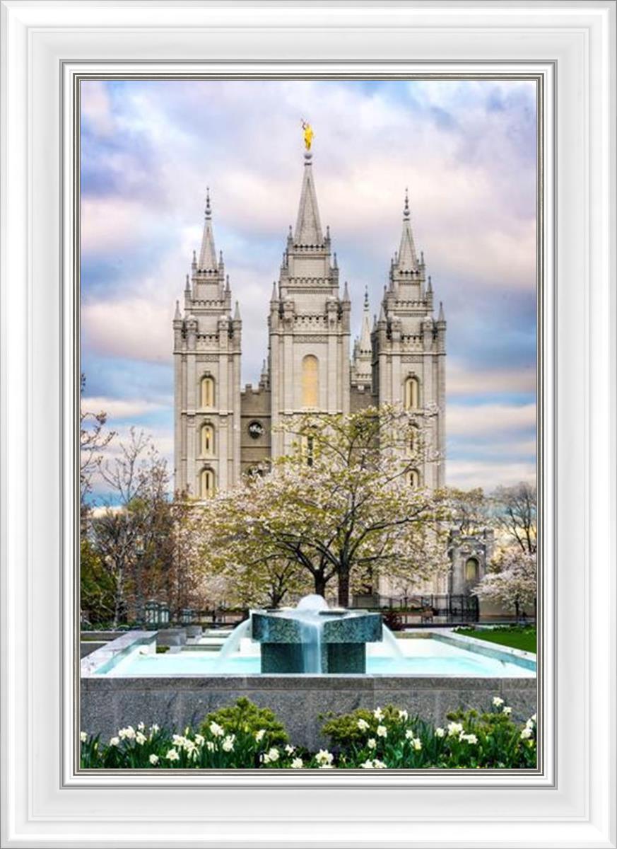 Salt Lake Temple Spring Fountain