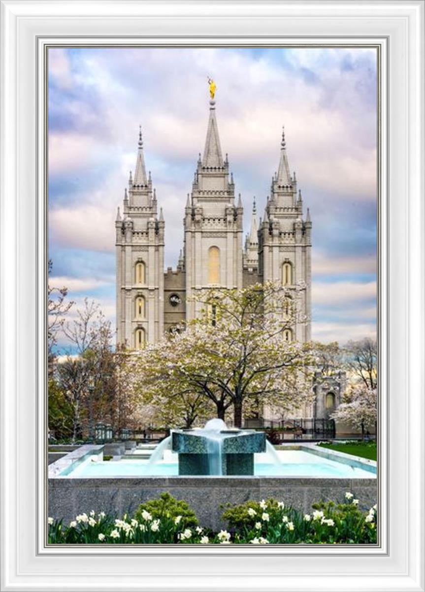 Salt Lake Temple Spring Fountain