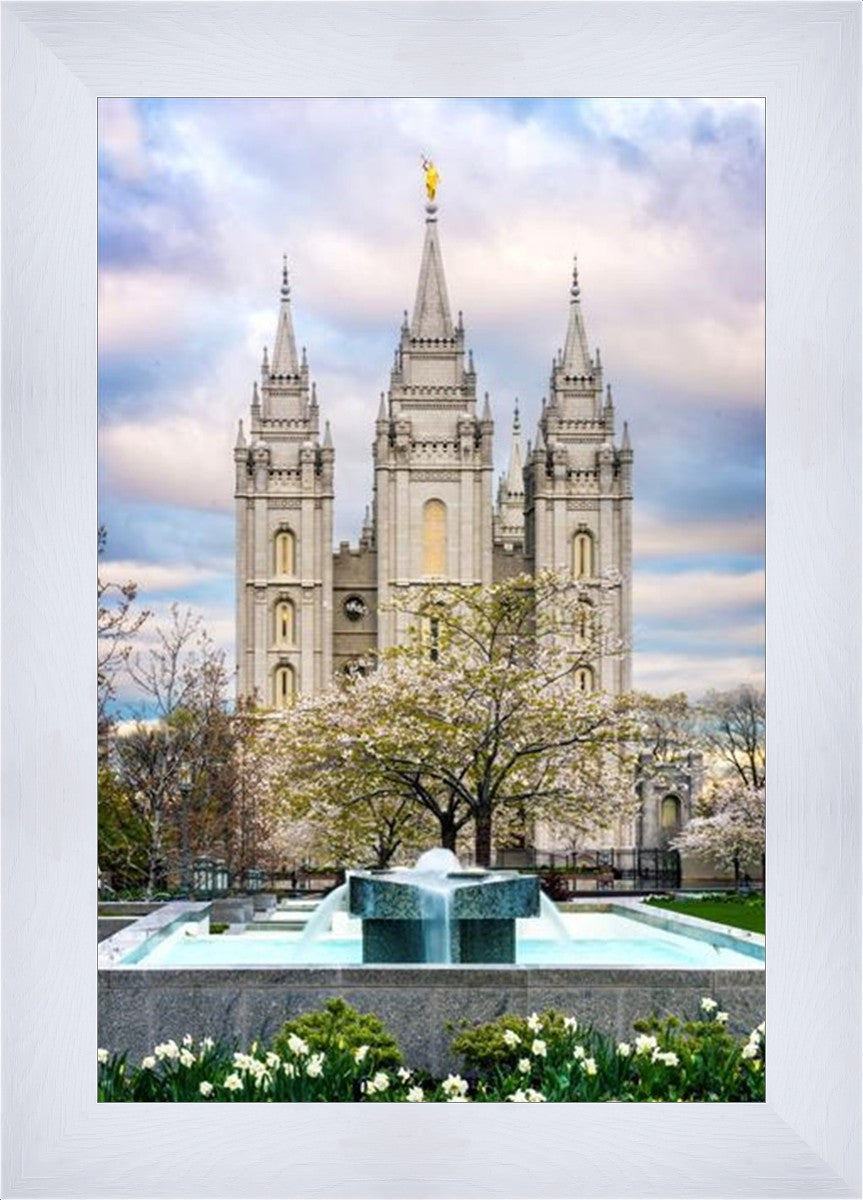 Salt Lake Temple Spring Fountain